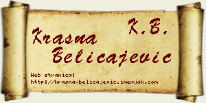 Krasna Beličajević vizit kartica